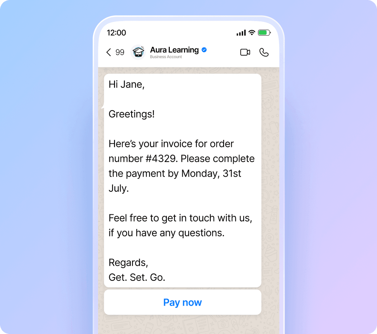 Close deals instantly with branded, frictionless payment links