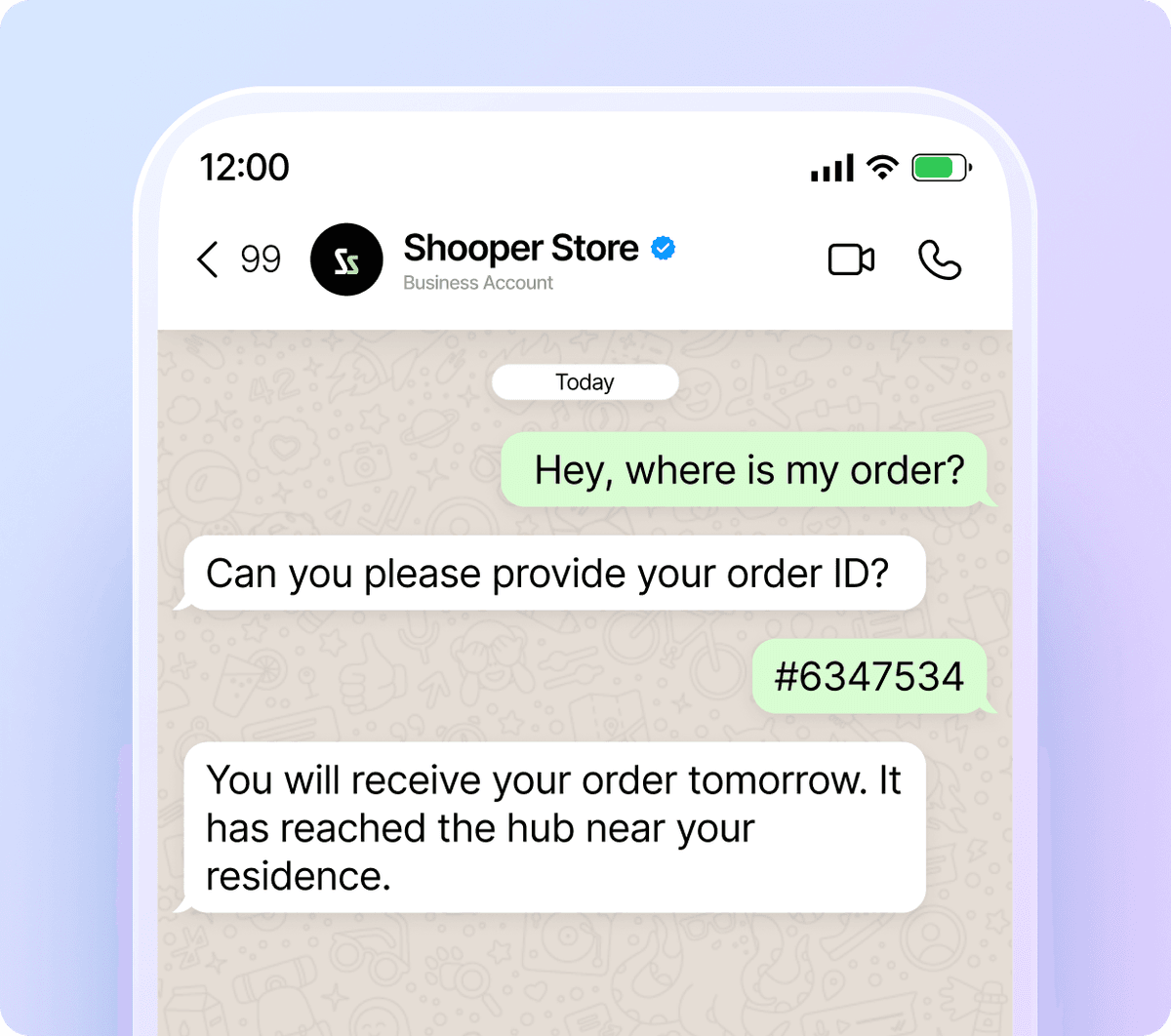 Real-time customer updates via WhatsApp